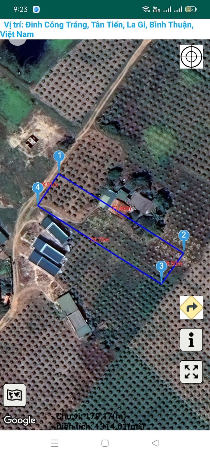 Đất nền Tân Tiến, La Gi 1313.5m² giá 1.2 tỷ - Tiềm năng đầu tư lớn!