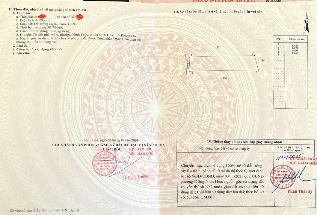 Đất biển Dốc Lết Ninh Hòa 1009,4m² giá 10 tỷ - Cách biển chỉ 570m!