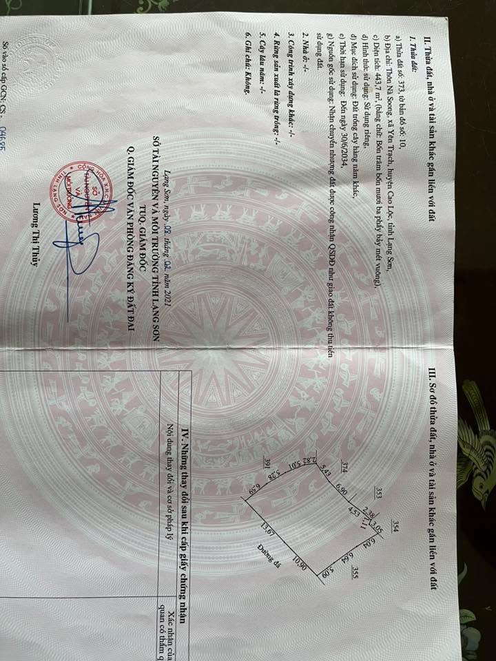 Đất Vườn Nà Xoong, Yên Trạch 443m² giá 1 tỷ - Tiềm năng sinh lời cao!