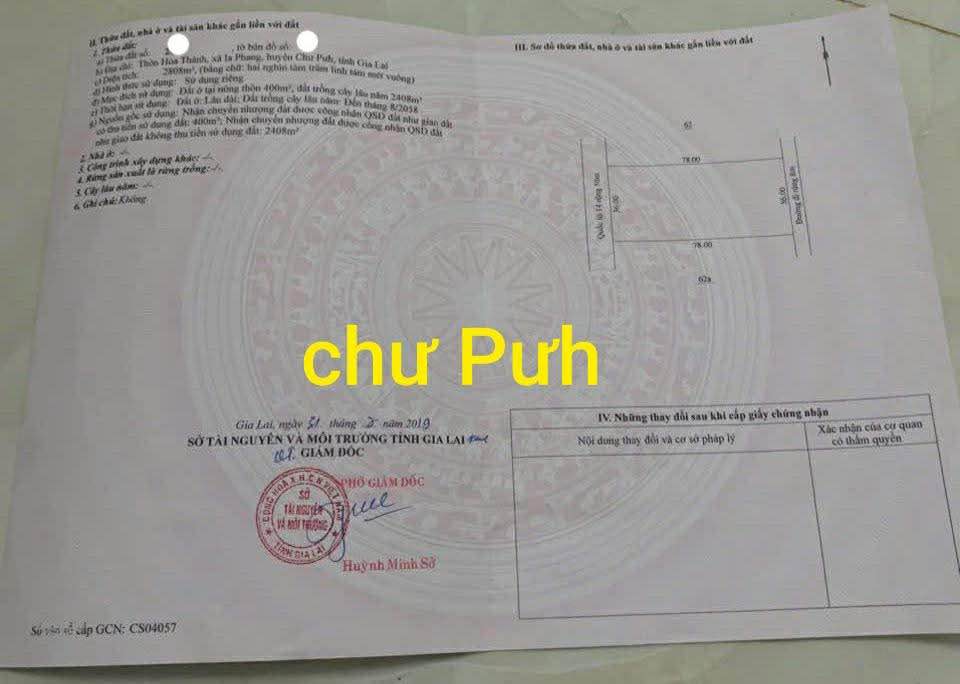 Đất nền 2808m² mặt đường Quốc lộ 14, Chư Pưh - Kinh doanh thuận lợi chỉ 9 tỷ!