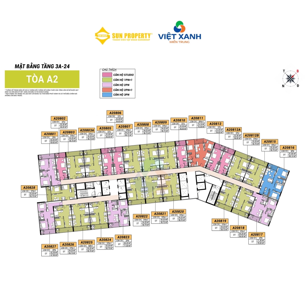 Căn hộ Sun Cora Tower Đà Nẵng 58m² giá 3.2 tỷ - Đẳng cấp mới tại Nam Hòa Xuân!