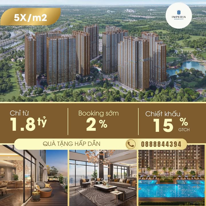 Căn hộ Imperia Ocean City - The ParkLand tại Văn Giang, Hưng Yên diện tích 33,68ha - Sống xanh giữa lòng đô thị!