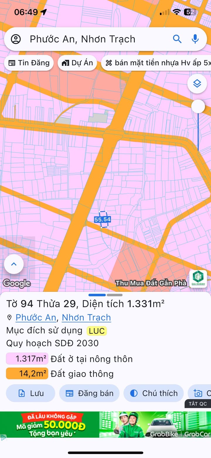 Bán lô đất vườn 1331m² tại xã Phước An - Giá chỉ 3.5 tỷ, đầu tư sinh lời!