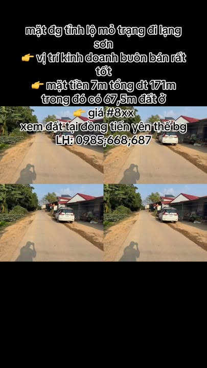 Đất mặt tiền đường Tỉnh Lộ Mỏ Trạng, Yên Thế 171m² giá 800 triệu - Vị trí kinh doanh lý tưởng!