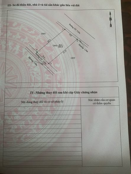 Đất thổ cư khu 7 Bảo Yên 184m² giá 2 tỷ - Cơ hội đầu tư hấp dẫn!