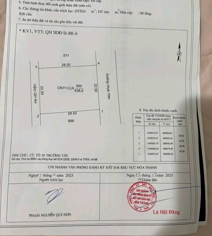 Đất nền Hòa Thành 100m² giá 138 triệu - Địa điểm lý tưởng cho đầu tư!