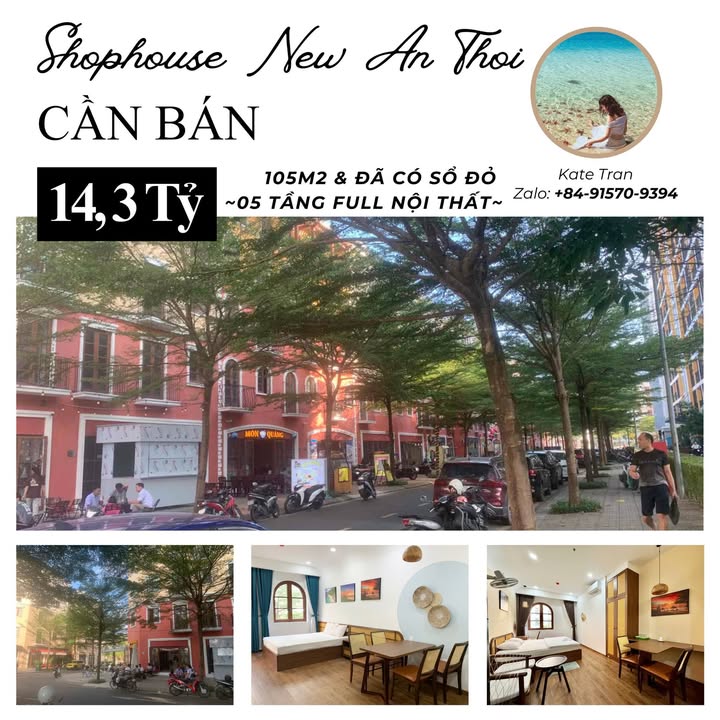 Shophouse New An Thới Phú Quốc 105m² giá 14.3 tỷ - Đã cho thuê ổn định!