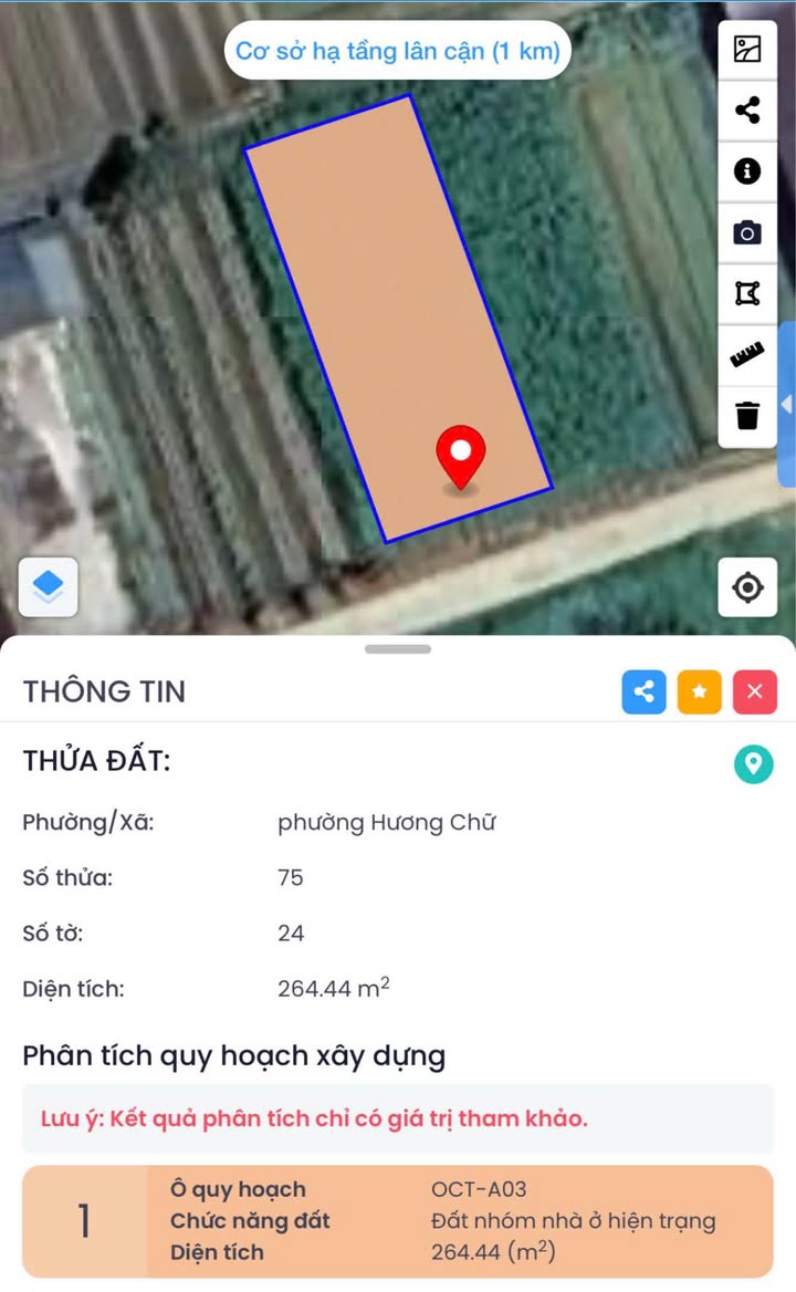 Đất nền Hương Chữ 262m² giá 2 tỷ - Đầu tư sinh lời tốt!