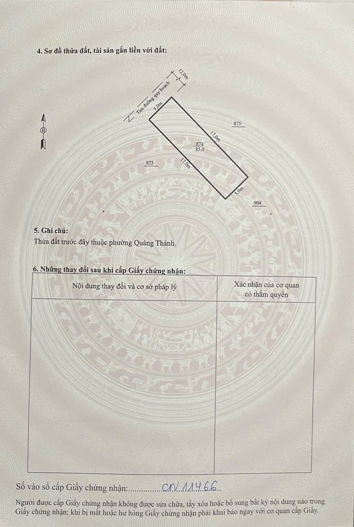 Đất nền Quảng Phú, Thanh Hóa 85m² giá 4 tỷ - Vị trí đắc địa sát AEON Mall!