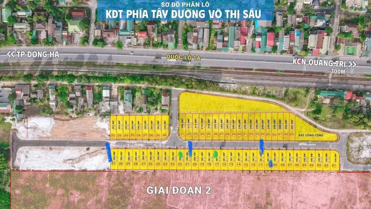 Đất liền kề Võ Thị Sáu, Hải Lăng 281m² giá 1.6 tỷ - Cơ hội đầu tư hấp dẫn!