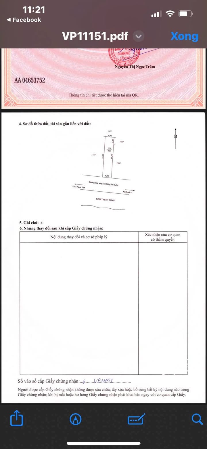 Đất nền Cái Răng 72m² giá 900 triệu - View sông, hướng Nam, cơ hội đầu tư hấp dẫn!