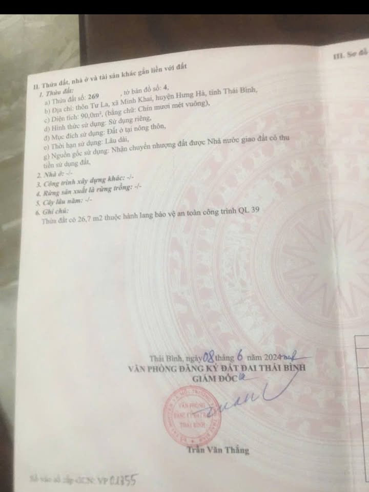 Đất nền Quốc lộ 39 Hưng Hà 90m² giá 4 tỷ - Vị trí kinh doanh tuyệt vời!