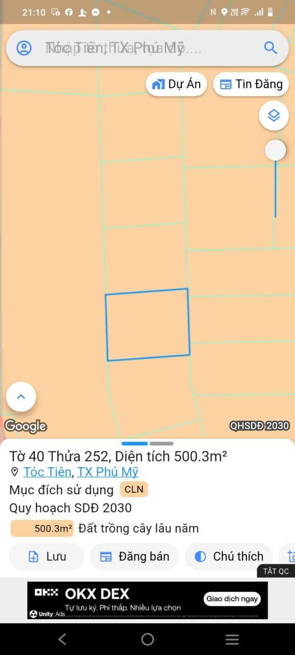 Đất nền Tóc Tiên, Phú Mỹ 500m² giá 770 triệu - Sổ hồng riêng chính chủ!