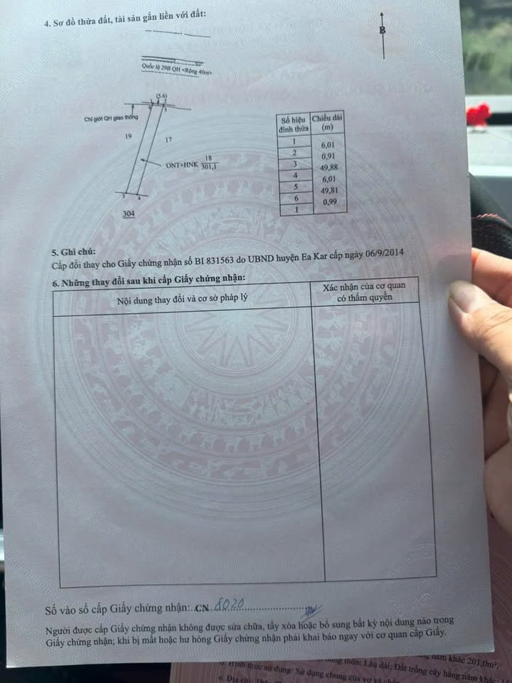 Đất nền Quốc lộ 29, Ea Kar, Đắk Lắk - 600m² chỉ 189 triệu - Đầu tư sinh lời ngay!