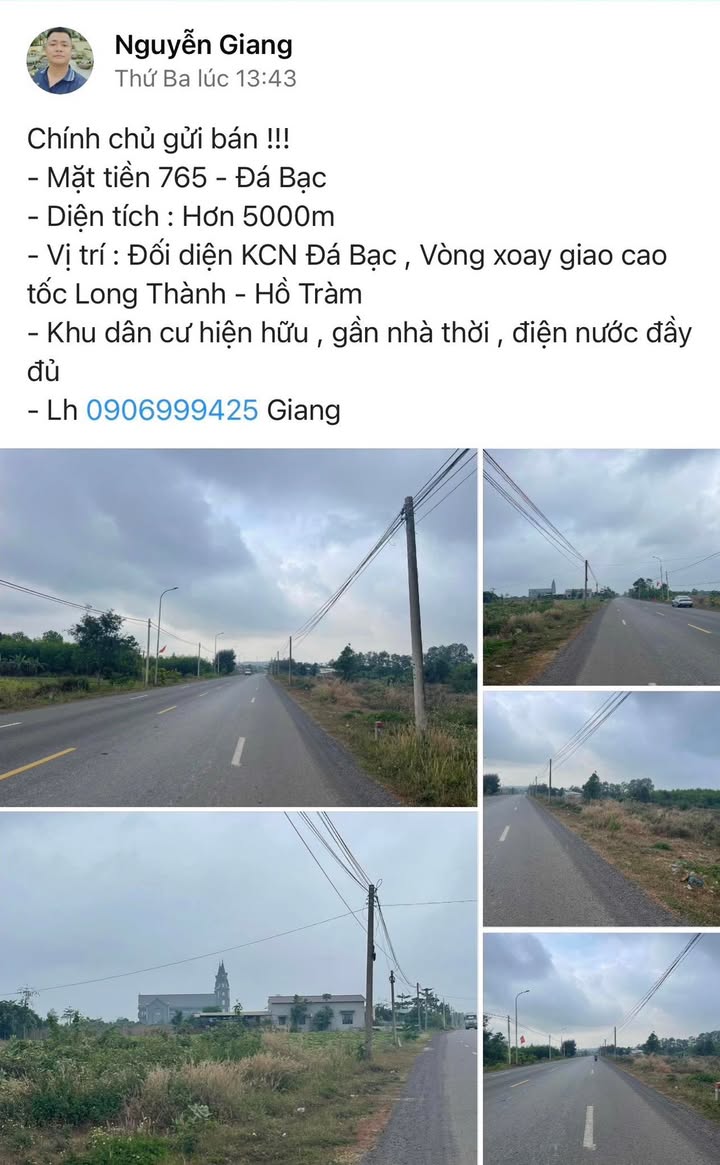 Đất nền Đá Bạc 5000m² giá 7.8 tỷ - Vị trí đắc địa gần KCN!