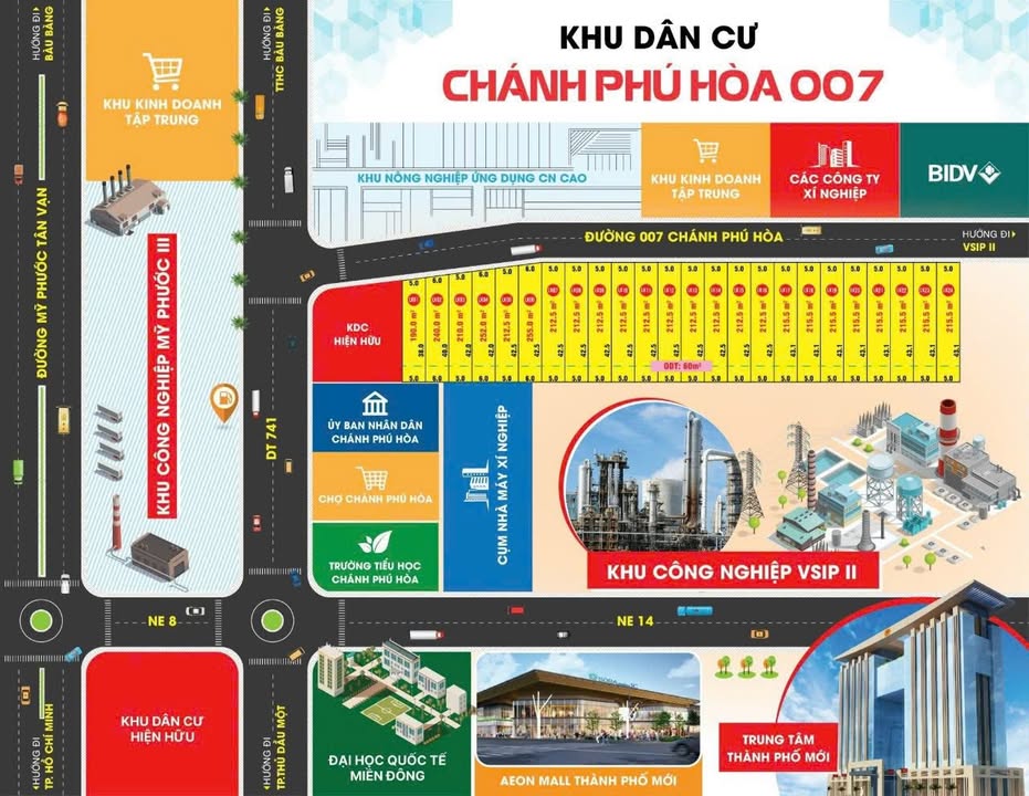Đất nền Chánh Phú Hòa 215m² giá chỉ 1.2 tỷ - Cơ hội đầu tư sinh lời!