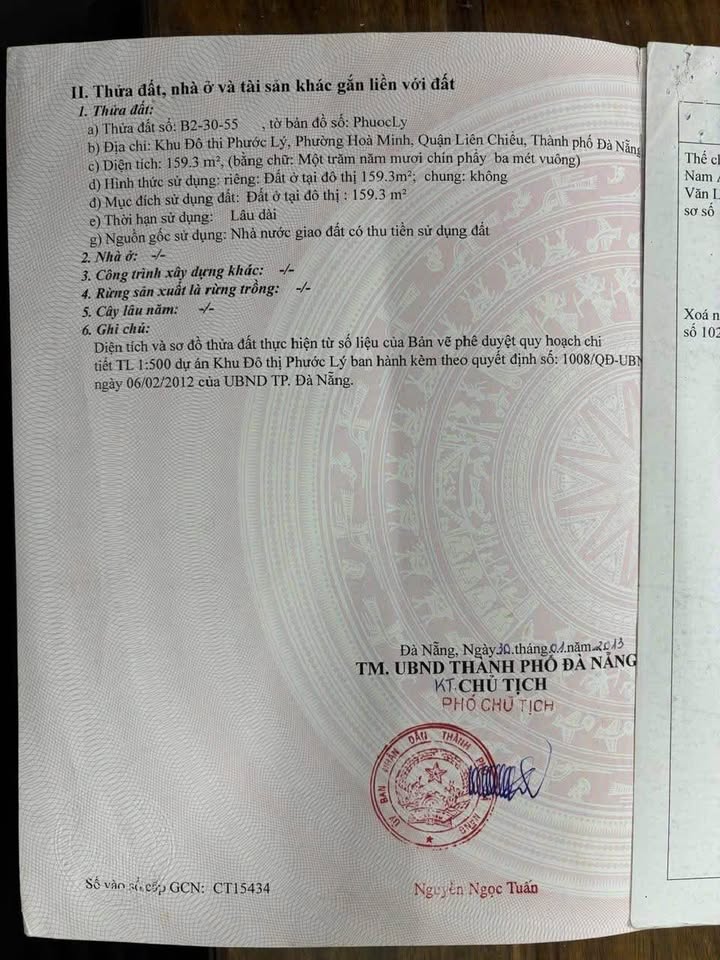 Đất nền góc 2 mặt đường Bùi Tấn Diên, Đà Nẵng 159m² giá 9 tỷ - Tiềm năng kinh doanh lớn!