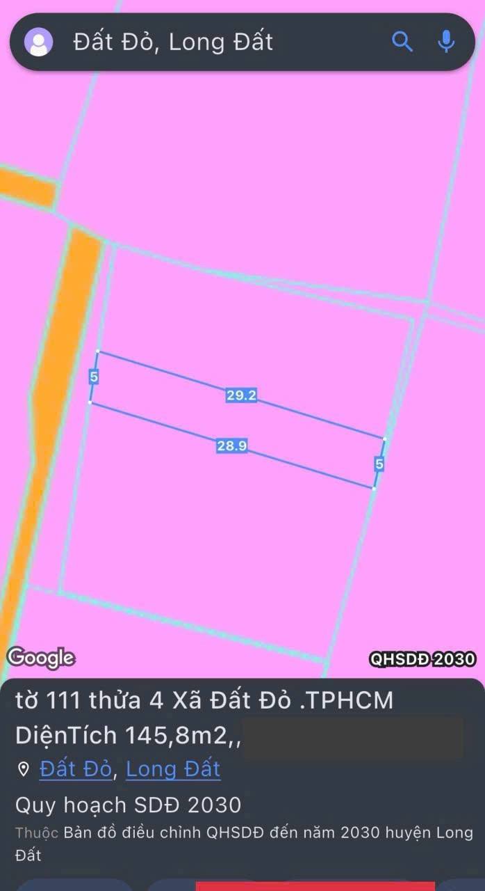 Đất nền chính chủ Đất Đỏ 145m² giá chỉ 720 triệu - Cơ hội đầu tư hấp dẫn!