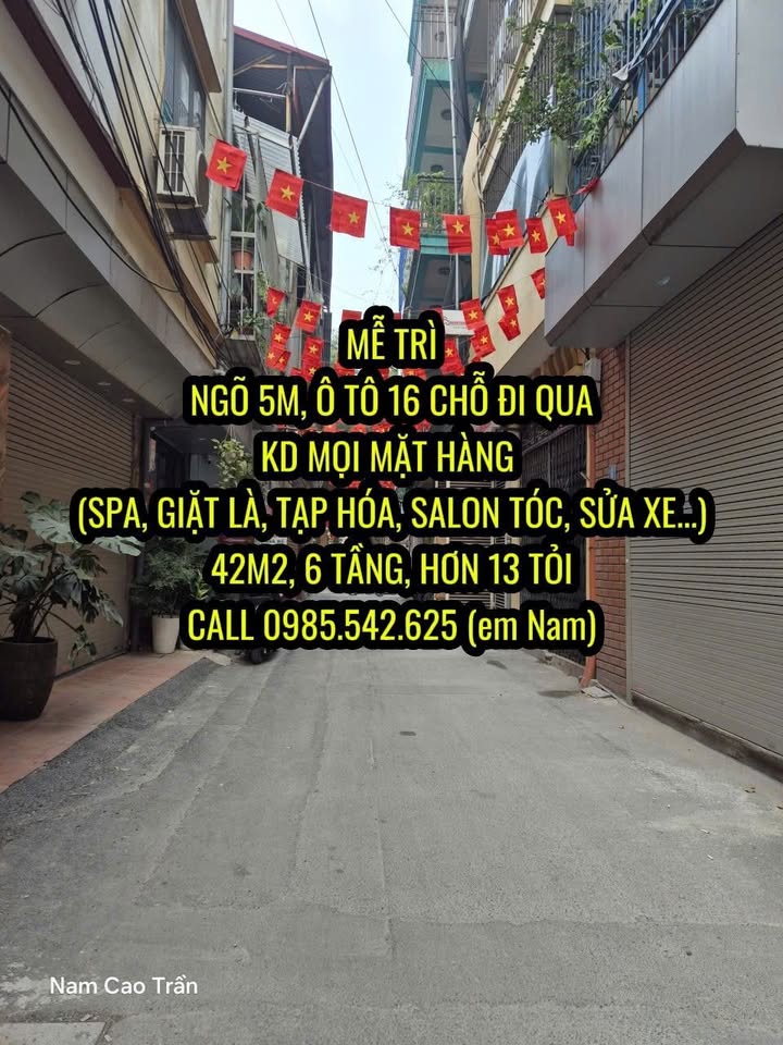 Bán FrontHouse Mễ Trì 42m² giá 13 tỷ - Kinh doanh sầm uất, ô tô vào tận nơi!