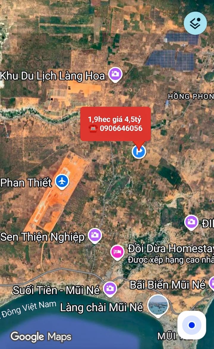Đất nền Mũi Né, Phan Thiết 2 hecta - Giá đầu tư hấp dẫn!