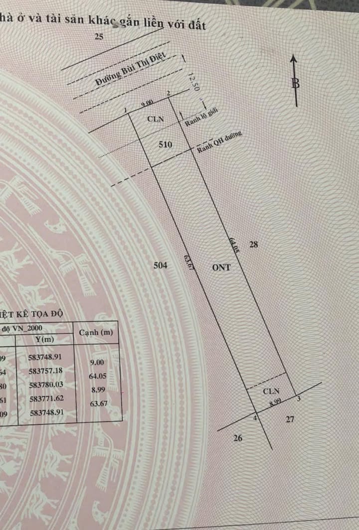 Đất nền Bùi Thị Điệt, Củ Chi 574m² giá 5.9 tỷ - Đầu tư sinh lời ngay!