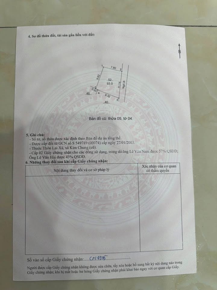 Đất nền Kim Chung Hoài Đức 93m² - Thích hợp xây ccmn, ô tô đỗ cửa!