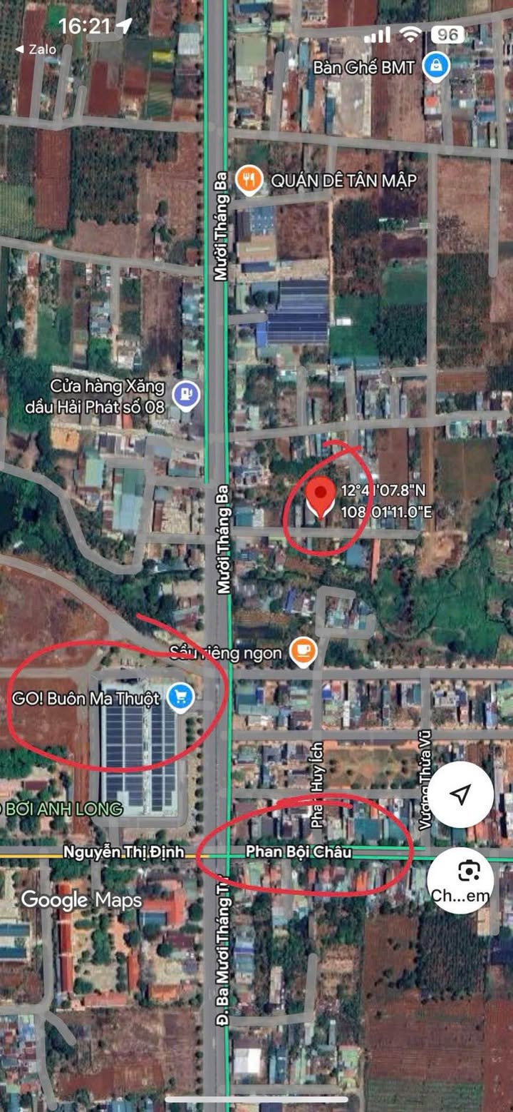 Bán đất đường Phan Bội Châu, Buôn Ma Thuột 168m² giá 2.65 tỷ - Hẻm ô tô, gần Big C!