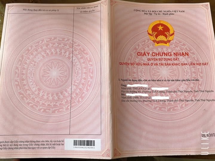 Đất nền 154m² tại phường Tích Lương, Thái Nguyên - Giá 1.6 tỷ, pháp lý rõ ràng!