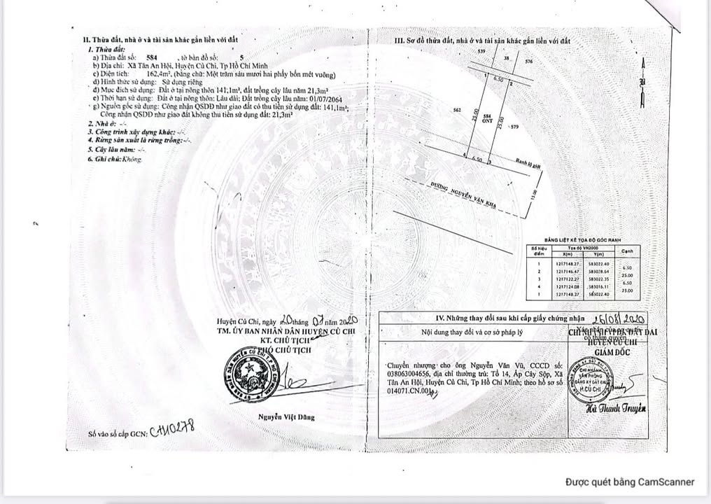 Đất nền Tân An Hội Củ Chi 162m² giá 2,3 tỷ - Cơ hội đầu tư tuyệt vời!
