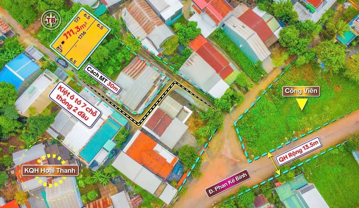 Đất kiệt ô tô Hoài Thanh, phường Thủy Xuân 111m² giá 1.7 tỷ - Vị trí đẹp, không lụt!