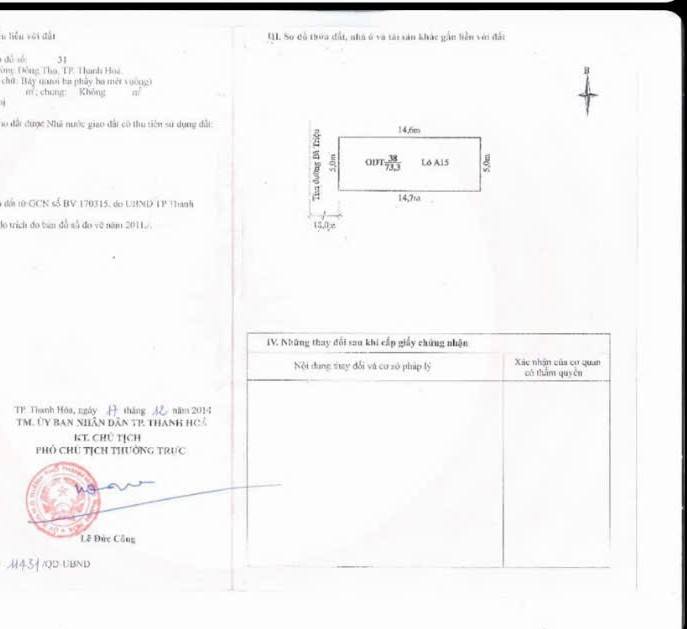 Nhà mặt đường Bà Triệu, phường Hàm Rồng, 73m² giá 7.75 tỷ - Đầu tư sinh lời ngay!