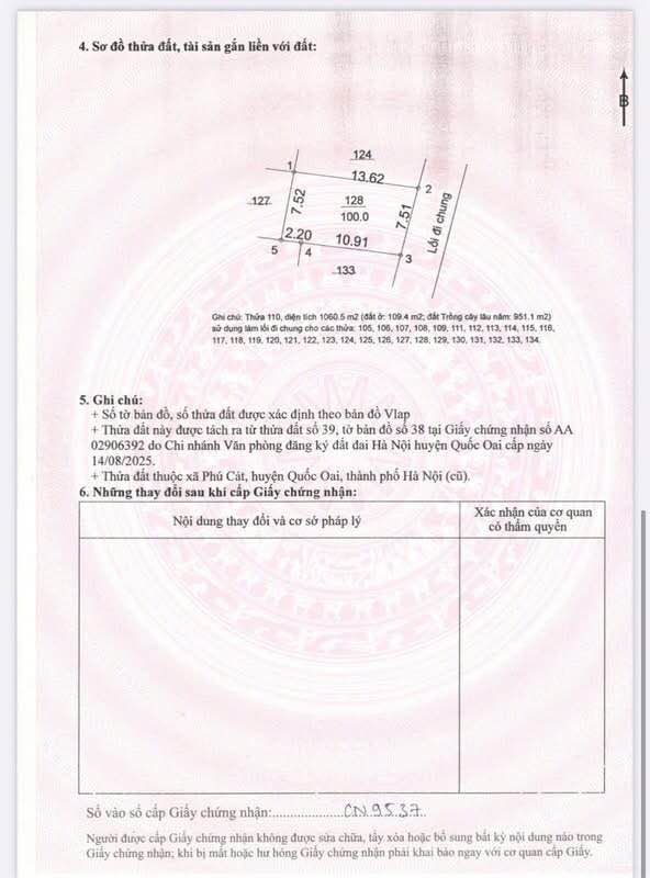 Đất thổ cư 100m² tại Thắng Đầu - Phú Cát giá 2 tỷ - Cơ hội sở hữu nhà vườn nghỉ dưỡng!