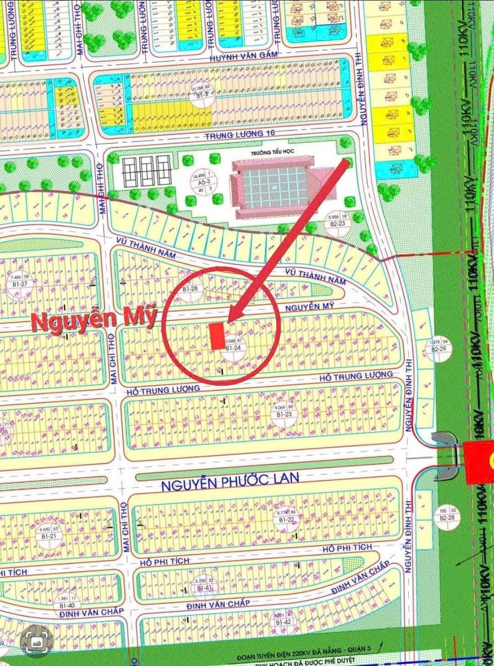 Đất nền đường Nguyễn Mỹ, Hòa Xuân, Đà Nẵng 225m² giá 15 tỷ - Cơ hội đầu tư hiếm có!