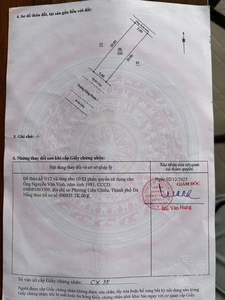 Đất mặt tiền Hồng Phước 1, quận Liên Chiểu, Đà Nẵng 100m² giá 3.2 tỷ - Cơ hội đầu tư tuyệt vời!