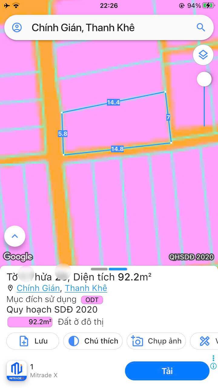 Nhà cấp 4 đường Thái Thị Bôi, quận Thanh Khê, 91m² - 2 mặt kiệt thoáng mát!