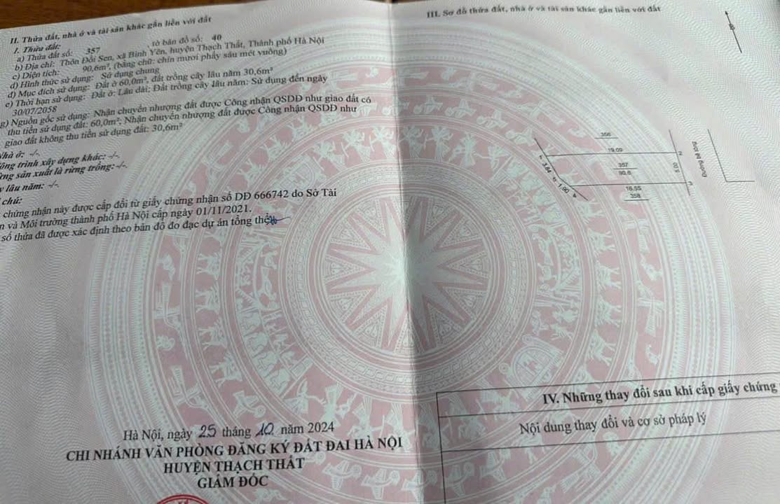 Đất nền Đồi Sen Thạch Thất 90m² giá chỉ 2.9 tỷ - Đường thông ô tô tránh