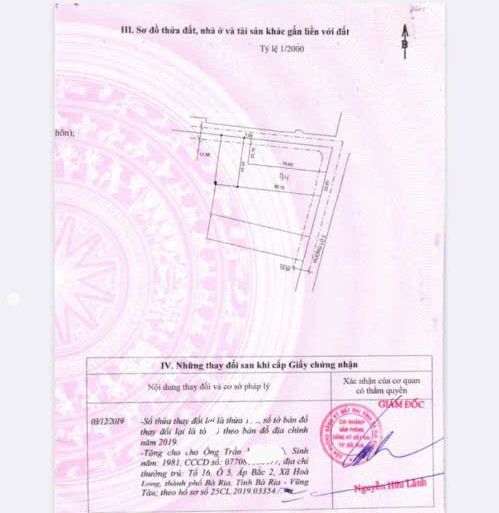 Đất Hòa Long, Bà Rịa - Vũng Tàu 1938m² - Đầu tư ngay hôm nay!