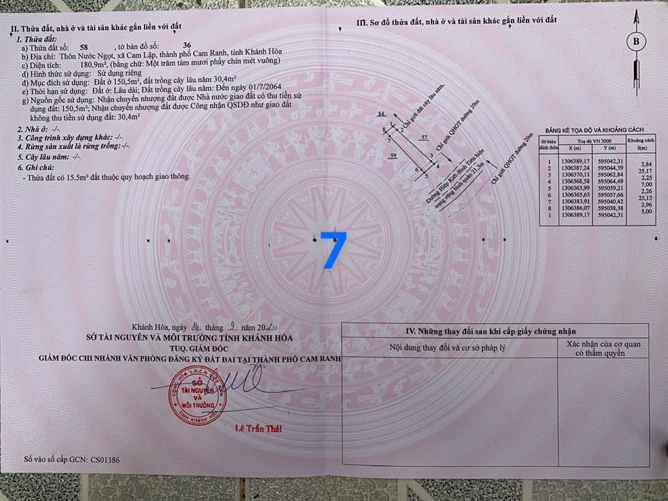 Lô đất 200m² tại Cam Ranh giá 1.2 tỷ - Đầu tư sinh lời ngay!