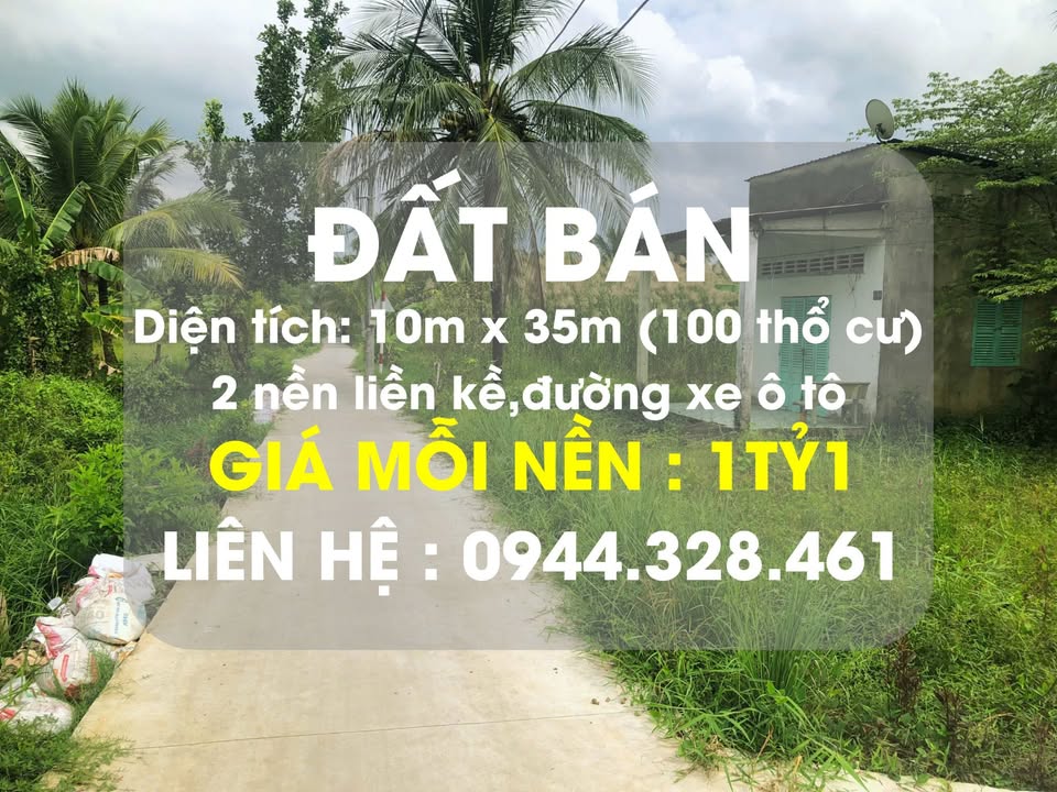 Đất thổ cư 320m² tại TP Mỹ Tho - Giá chỉ 1.1 tỷ, hướng Tây lý tưởng!