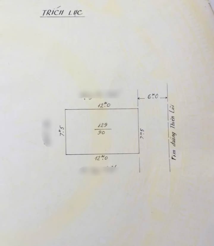 Bán gấp nhà mặt đường Thiên Lôi 90m² - Mặt tiền 7.5m, giá thỏa thuận!