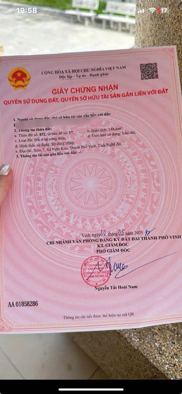 Đất kinh doanh mặt đường Xuân Lộc Nghi Kim 148m² giá 4 tỷ - Đầu tư sinh lời ngay!