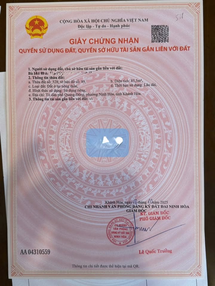 Đất Nền Ninh Hoà 85m² giá 639 triệu - Cơ hội đầu tư tuyệt vời!