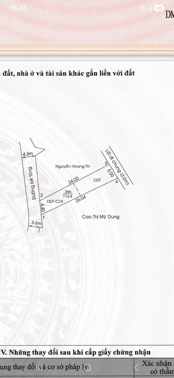 Đất thổ cư Hiệp An 105.6m² giá 1.85 tỷ - Cơ hội đầu tư tuyệt vời!