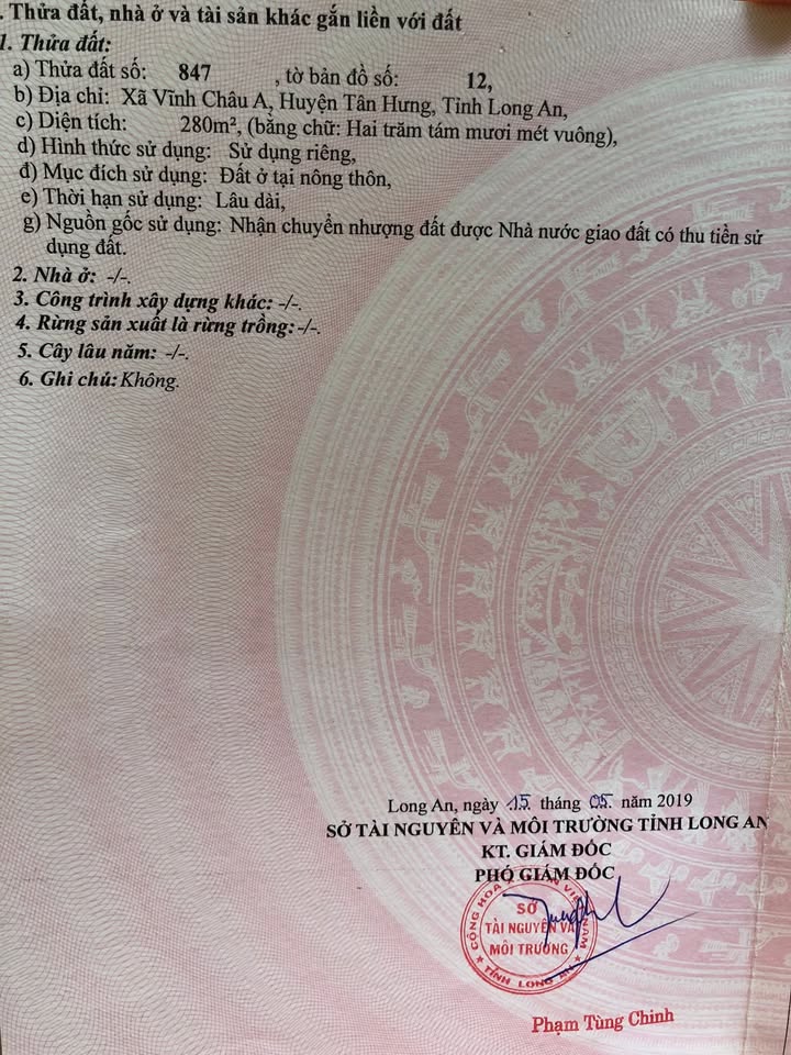 Đất thổ cư mặt tiền đường tỉnh lộ 837B, 280m² - Cơ hội đầu tư tuyệt vời!