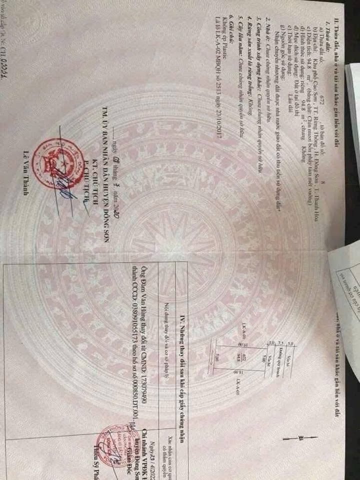 Lô đất đẹp tại phường Đông Sơn, Thanh Hóa 94m² giá chỉ 3 tỷ - Đầu tư sinh lời ngay!