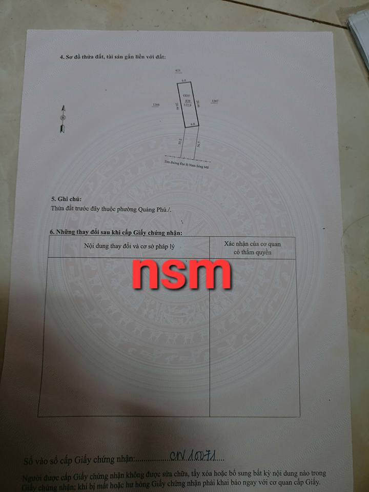 Đất nền mặt đường Nam Sông Mã, Quảng Phú 122.9m² - Gần trung tâm hành chính!