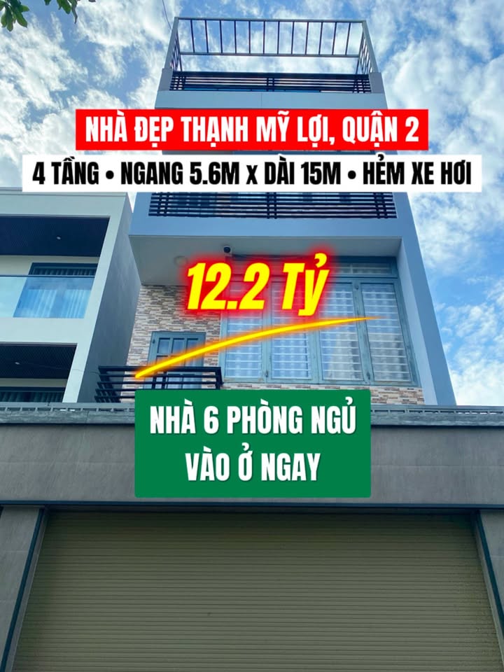 Nhà đẹp Thạnh Mỹ Lợi, Quận 2 – 61m² giá chỉ 12.2 tỷ - Đầu tư sinh lời hấp dẫn!