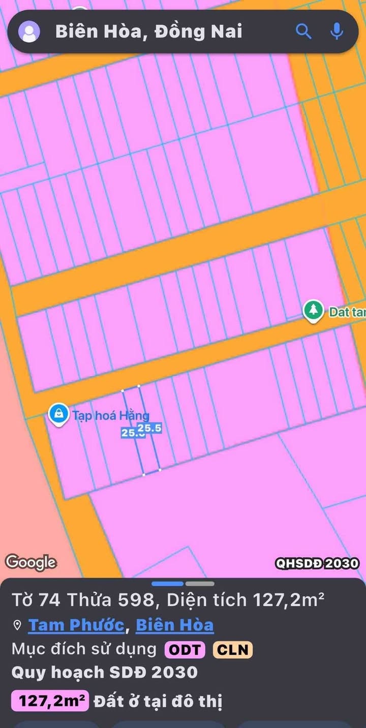 Đất nền Tam Phước Biên Hòa 125m² giá chỉ 1.39 tỷ - Cơ hội vàng cho nhà đầu tư!