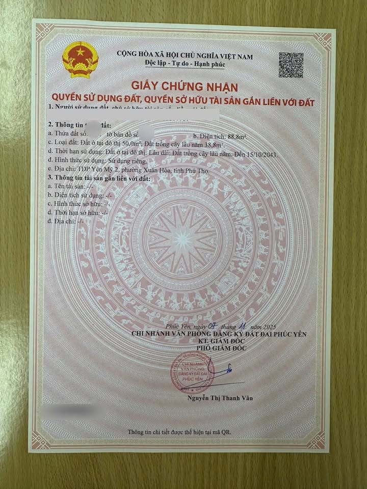 Đất nền Xuân Hoà, Phúc Yên 88m² giá 2 tỷ - Vị trí đắc địa gần trường ĐH Sư Phạm!