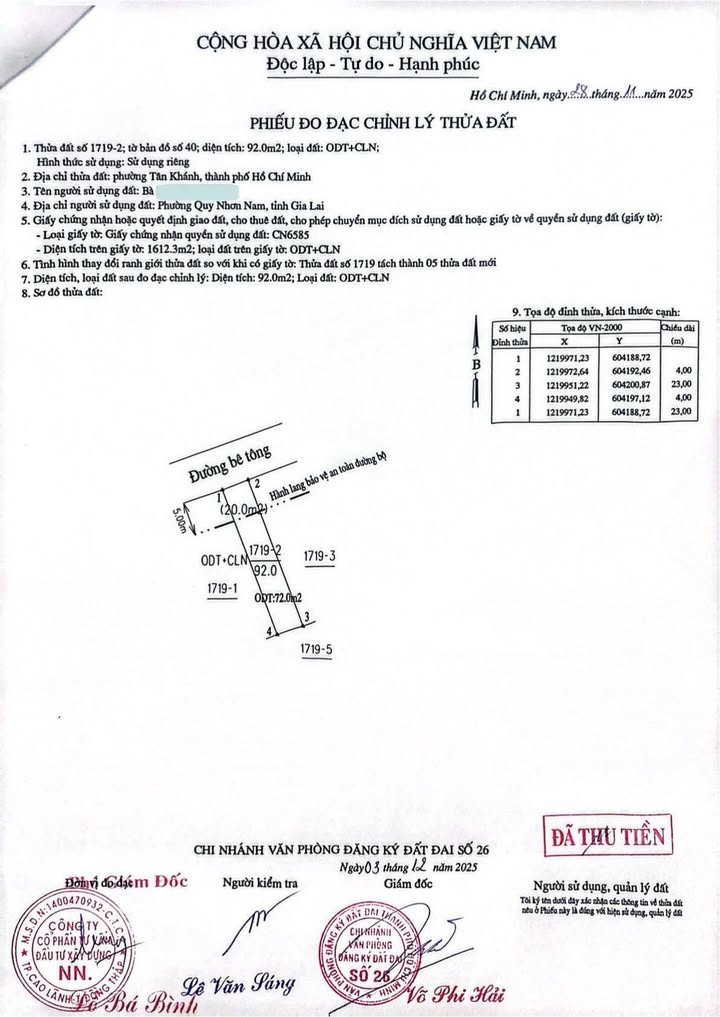 Đất nền Tân Vĩnh Hiệp 92m² giá 1.5 tỷ - Cơ hội đầu tư sinh lời!